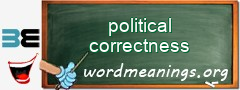 WordMeaning blackboard for political correctness